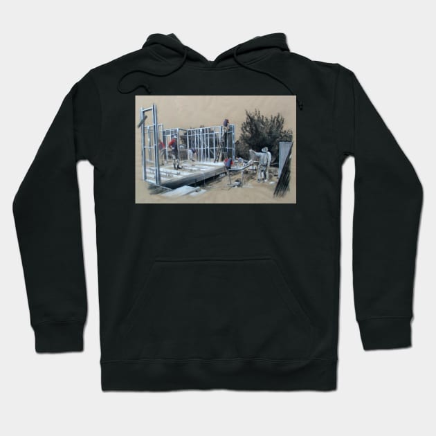 Building - Drawing by Avril Thomas - Adelaide / South Australia Artist Hoodie by AvrilThomasart